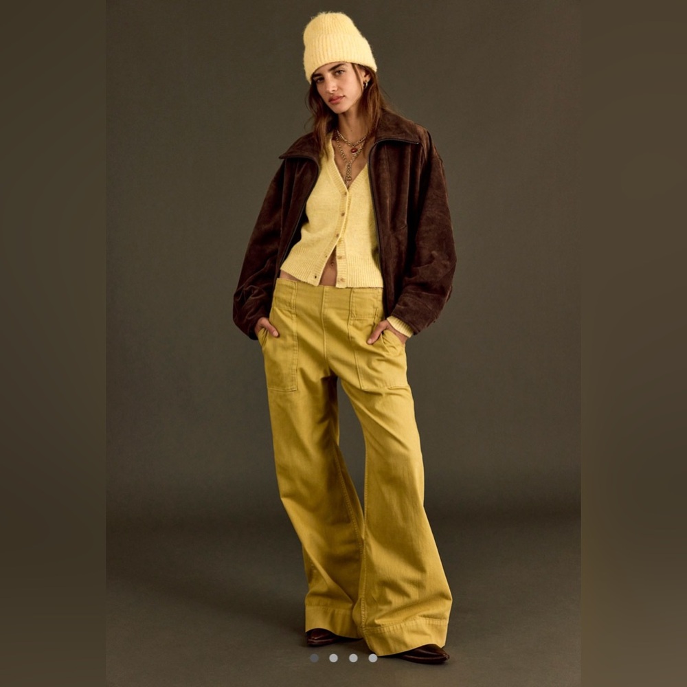 Free People We The Free Breezy Denim Pull On Jeans in Antelope